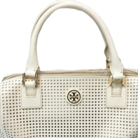 Tory Burch Robinson Perforated Middy Satchel - Picture 5 of 12